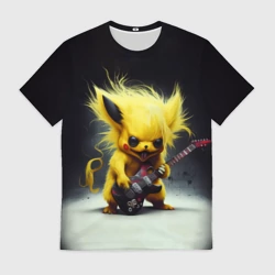 Мужская футболка 3D Rocker Pikachu