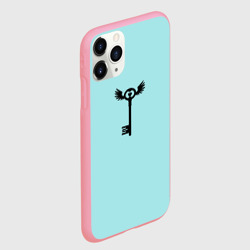 Чехол для iPhone 11 Pro Max матовый Ключик к замочку голубой - фото 2