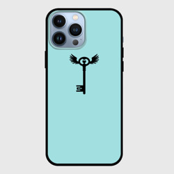 Чехол для iPhone 13 Pro Max Ключик к замочку голубой