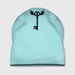 Шапка 3D Ключик к замочку голубой