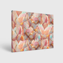Текстура розового мрамора на камнях – Холст прямоугольный с принтом купить