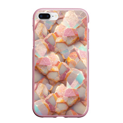 Текстура розового мрамора на камнях – Чехол для iPhone 7Plus/8 Plus матовый с принтом купить