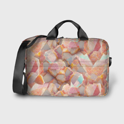 Текстура розового мрамора на камнях – Сумка для ноутбука 3D с принтом купить