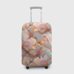 Текстура розового мрамора на камнях – Чехол для чемодана 3D с принтом купить
