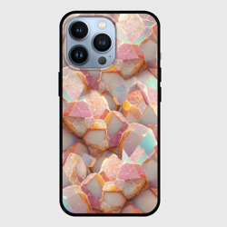 Текстура розового мрамора на камнях – Чехол для iPhone 13 Pro с принтом купить