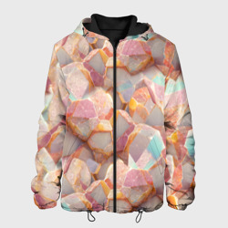 Текстура розового мрамора на камнях – Мужская куртка 3D с принтом купить со скидкой в -10%