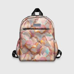 Текстура розового мрамора на камнях – Детский рюкзак 3D с принтом купить со скидкой в -33%
