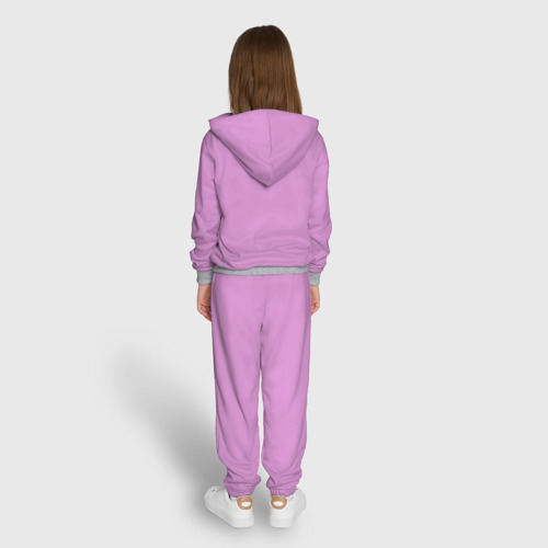 Детский костюм с толстовкой 3D Замочек к ключику розовый, цвет меланж - фото 6
