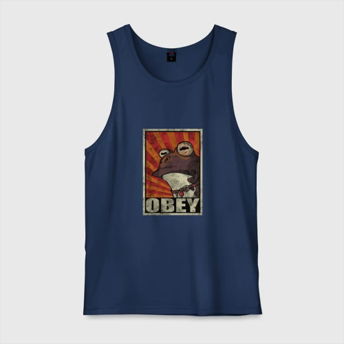 Мужская майка хлопок Obey frog
