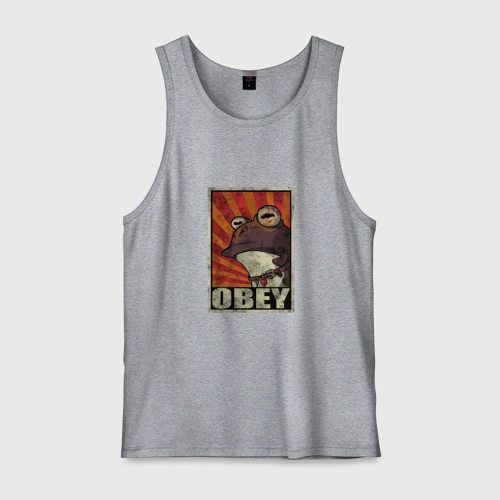 Мужская майка хлопок Obey frog