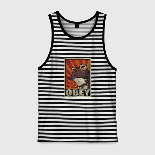 Мужская майка хлопок Obey frog