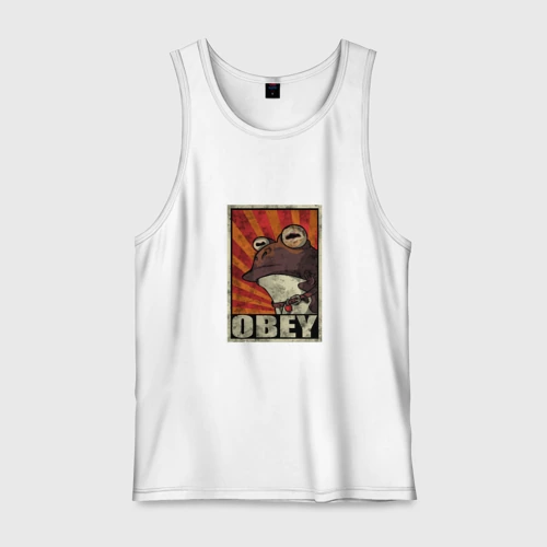 Мужская майка хлопок Obey frog