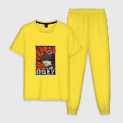 Мужская пижама хлопок Obey frog