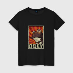 Женская футболка хлопок Obey frog