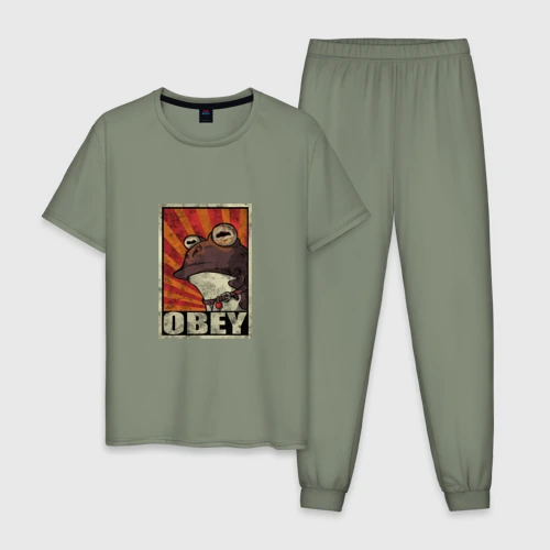 Мужская пижама хлопок Obey frog