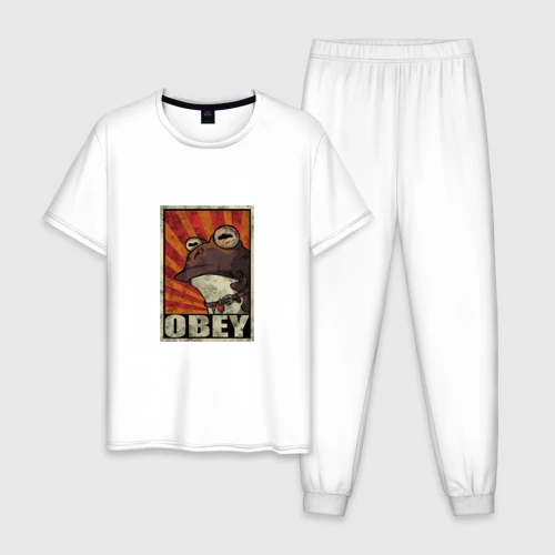 Мужская пижама хлопок Obey frog