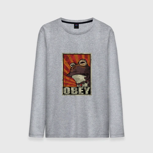 Мужской лонгслив хлопок Obey frog