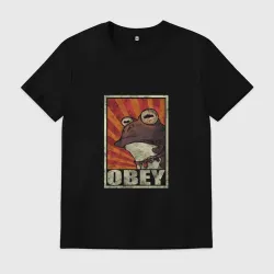 Мужская футболка хлопок Obey frog