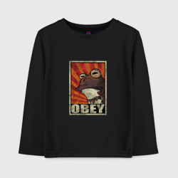 Детский лонгслив хлопок Obey frog