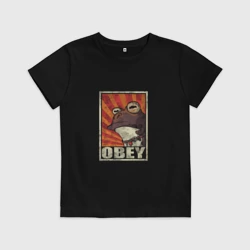 Детская футболка хлопок Obey frog