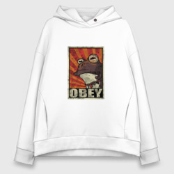 Женское худи Oversize хлопок Obey frog