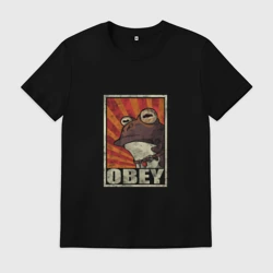 Мужская футболка хлопок Obey frog