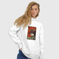 Женское худи Oversize хлопок Obey frog - фото 2