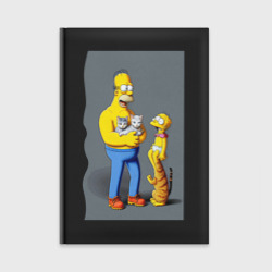 Ежедневник Homer Simpson and cats - нейросеть арт