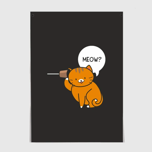 Постер Meow - рыжая кошечка