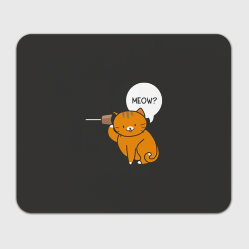 Прямоугольный коврик для мышки Meow - рыжая кошечка