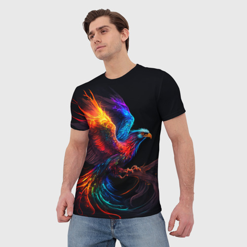 Мужская футболка 3D Магический феникс, цвет 3D печать - фото 3