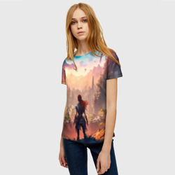 Женская футболка 3D Horizon пейзаж - фото 2