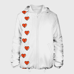 Мужская куртка 3D Дорожка разбитых сердец - светлый