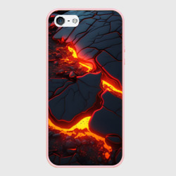 Чехол для iPhone 5/5S матовый Красивая неоновая лава