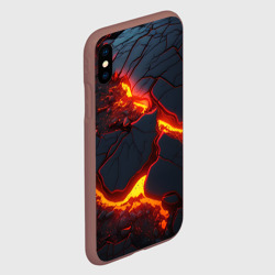 Чехол для iPhone XS Max матовый Красивая неоновая лава - фото 2