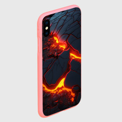 Чехол для iPhone XS Max матовый Красивая неоновая лава - фото 2