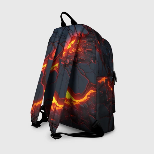 Рюкзак 3D с принтом Красивая неоновая лава, вид сзади #1