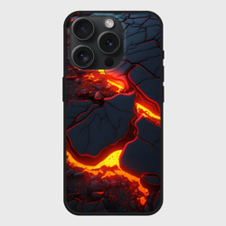 Чехол силиконовый для Apple iPhone 15 Pro матовый Красивая неоновая лава