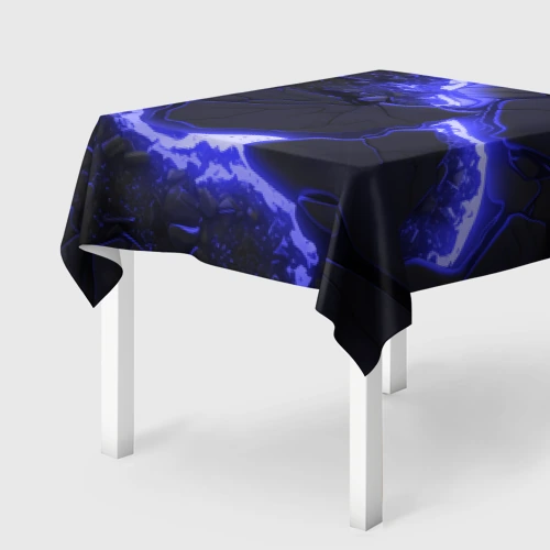 Скатерть 3D Красивая синяя неоновая лава