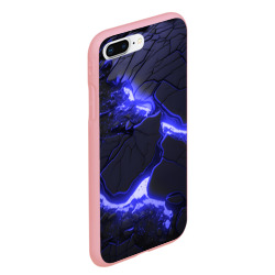 Чехол для iPhone 7Plus/8 Plus матовый Красивая синяя неоновая лава - фото 2