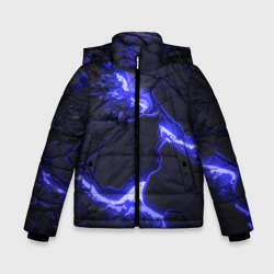 Зимняя куртка для мальчиков 3D Красивая синяя неоновая лава