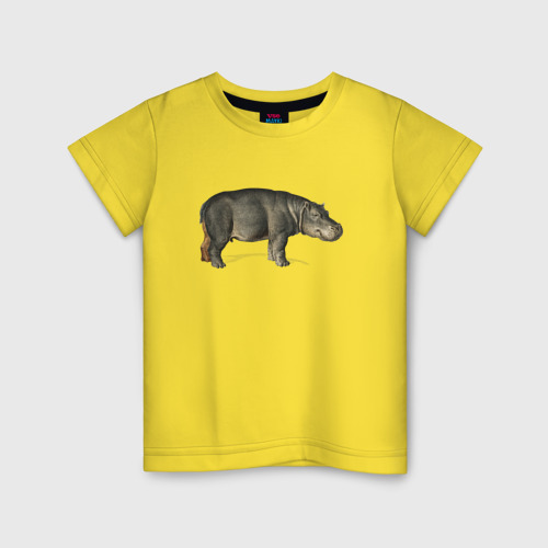 Детская футболка хлопок Hippopotamus, цвет желтый