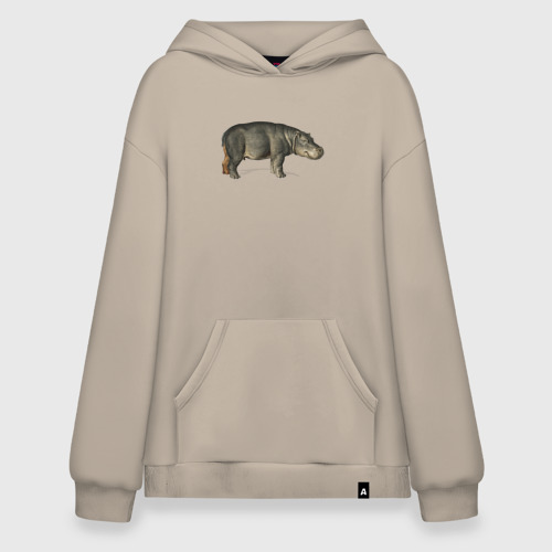 Худи SuperOversize хлопок Hippopotamus, цвет миндальный