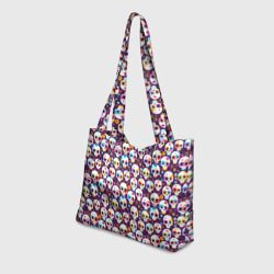 Пляжная сумка 3D Черепа абстрактный многоцветный узор - фото 2