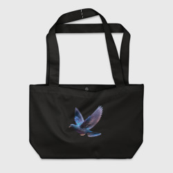Пляжная сумка 3D Неоновый сизый голубь
