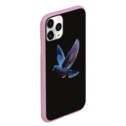 Чехол для iPhone 11 Pro Max матовый Неоновый сизый голубь - фото 2