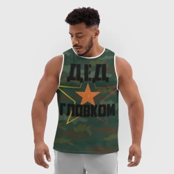 Мужская спортивная майка 3D Дедушка главком - фото 2