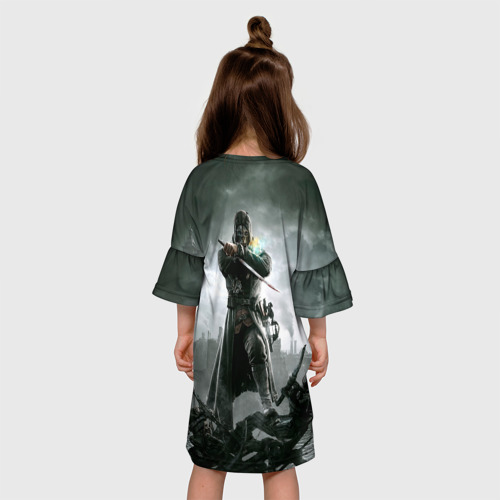 Детское платье 3D с принтом Dishonored steampunk, вид сзади #2