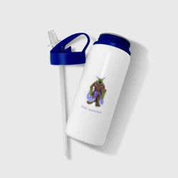 Бутылка для воды с трубочкой Мем крип крипочек - фото 2