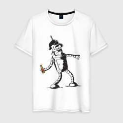 Бендер граффити – Мужская футболка хлопок с принтом купить со скидкой в -20%